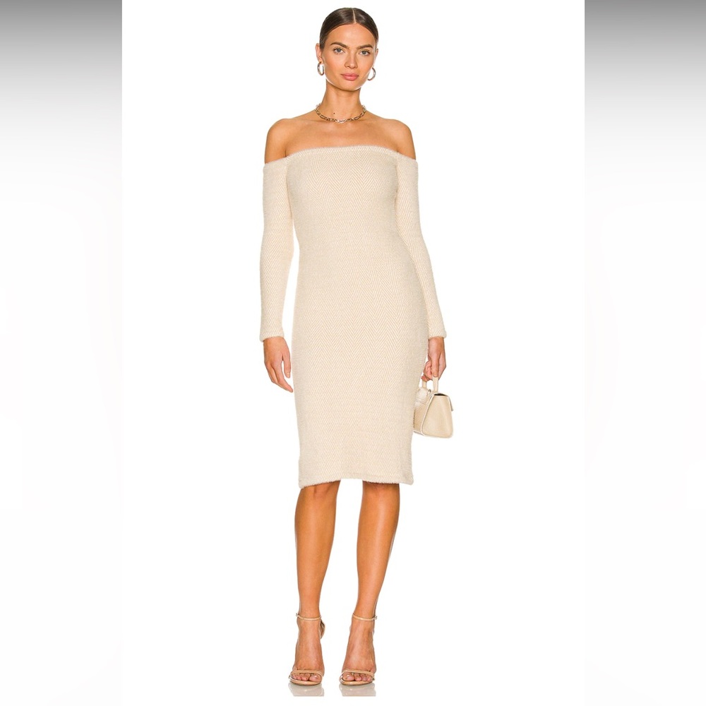 MAJORELLE Loulya Midi Dress Buttermilk Women's Size XXS